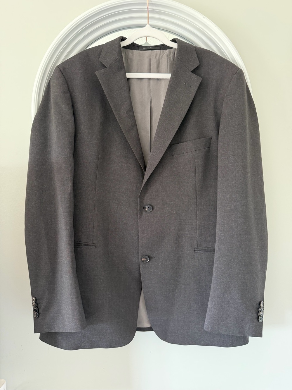 BOSS Hugo Boss Paolini/Movio Charcoal Gray Suit Jacket Blazer - 46R